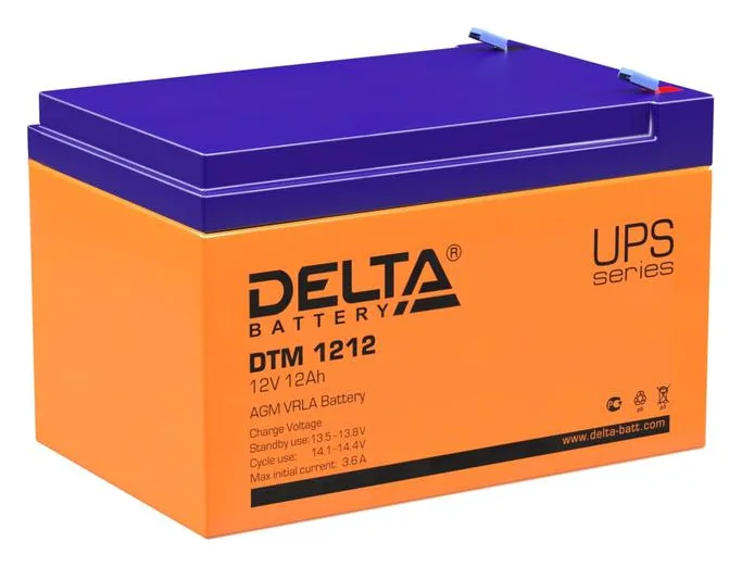 Аккумулятор UPS 12В 12А.ч DTM 1212 Delta 4614010050008