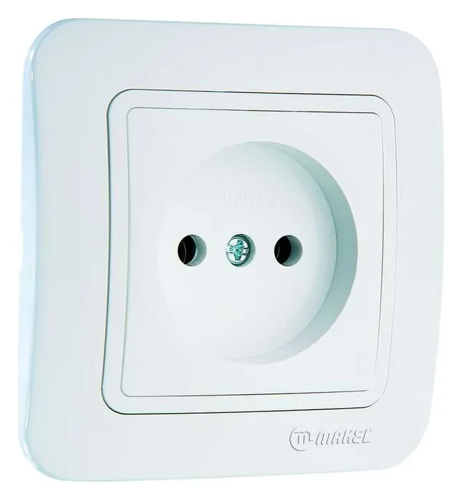 Розетка 1-м СП Lillium 16А IP20 без заземл. бел./бел. Makel 70022