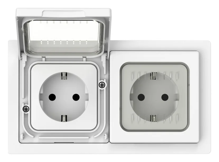 Рамка 2-м СП FLITE Рпро-2-55-ФлБ IP55 бел. IEK FI-M20-32-55-K01