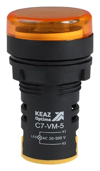 Индикатор напряжения OptiSignal Compact D22 С7-VM-5 желт. 20-500В AC AD22VM КЭАЗ 362190
