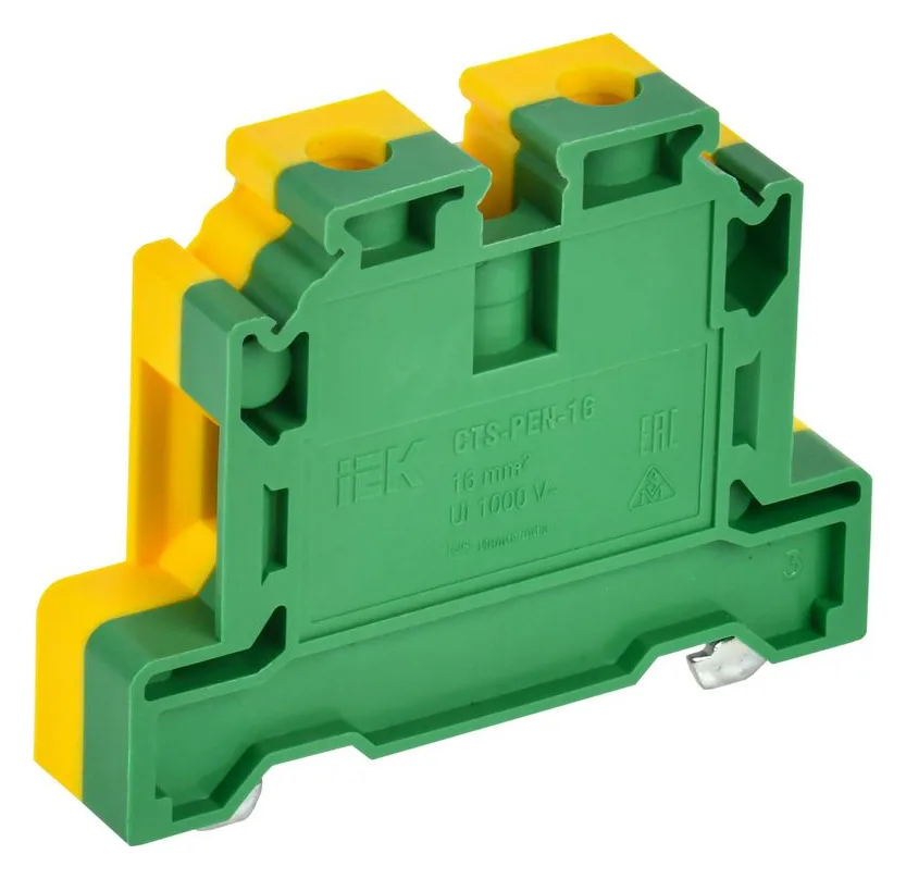 Колодка клеммная CTS-PEN ARMAFIX земля 16кв.мм желт./зел. IEK YCT11-00-K52-016