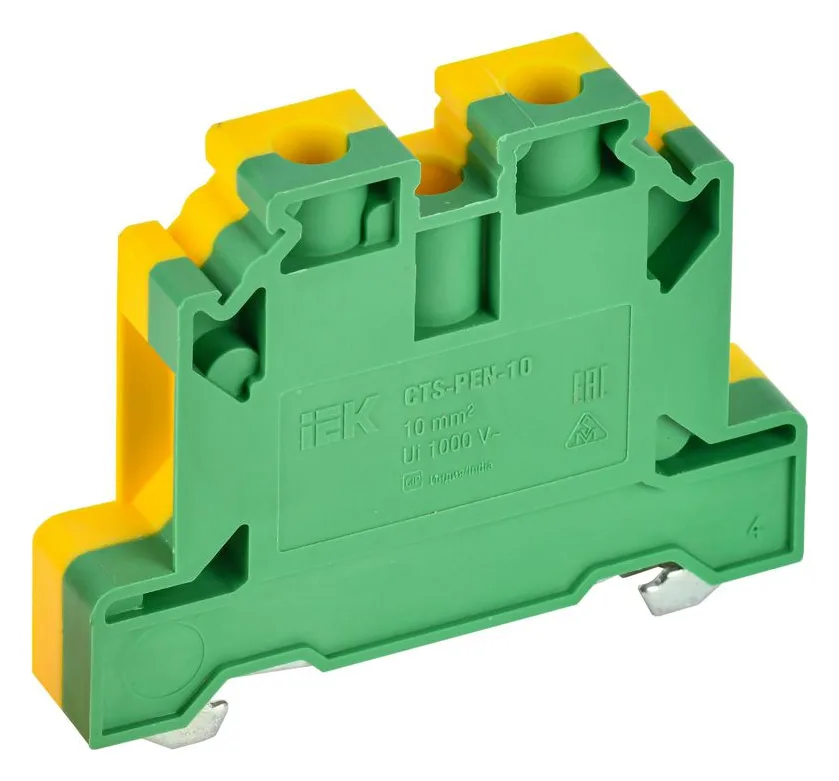 Колодка клеммная CTS-PEN ARMAFIX земля 10кв.мм жел./зел. IEK YCT11-00-K52-010