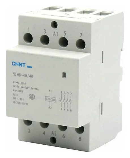Контактор модульный NCH8-40/40 40А 4НО AC 220/230В 50Гц (R) CHINT 256099