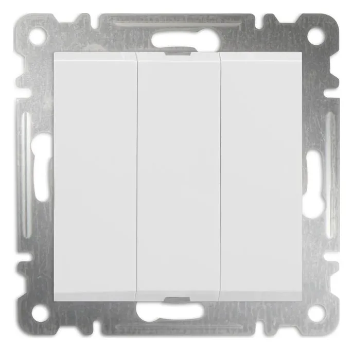 Выключатель 3-кл. СП Karea 10А IP20 механизм бел. Makel 57001091