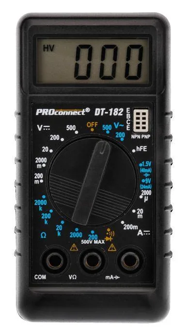 Мультиметр портативный М-182 (DT-182) PROCONNECT 13-3014