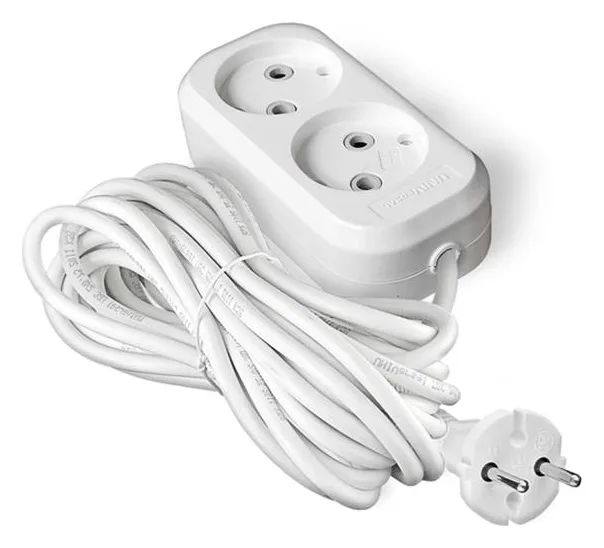 Удлинитель 2х5м без заземл. 6А IP20 У6-011М ПВС 2х0.75 UNIVersal 011М-05