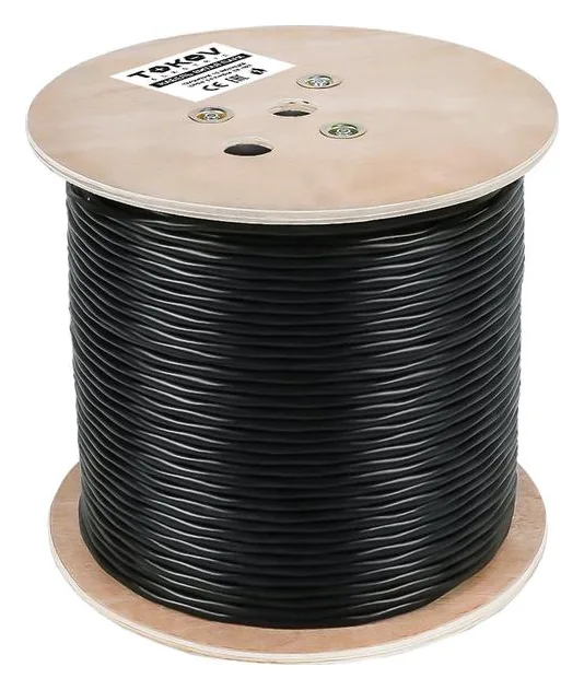 Кабель витая пара U/UTP 4х2х24 AWG кат.5E CCA PE outdoor Fluke tested 305м (м) TOKOV ELECTRIC TKL-C06-U42CCA-5E-305-OD