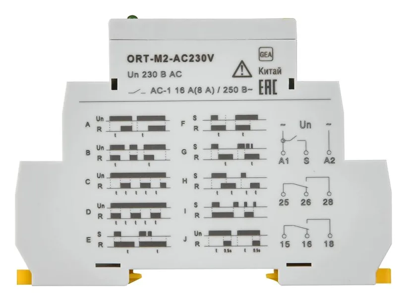 Реле времени ORT 230В AC 2 контакта многофункц. IEK ORT-M2-AC230V
