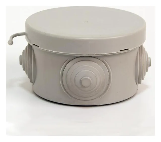 Коробка распределительная ОП 65х40мм 4 каб. вводов IP54 сер. (круг.) TOKOV ELECTRIC TKE-KR-65-40-C06