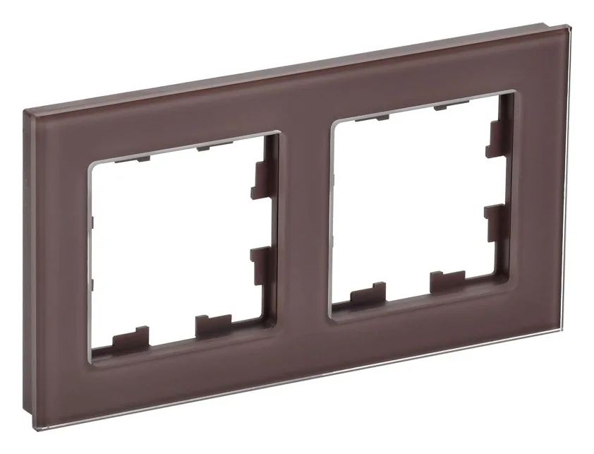 Рамка 2-м BRITE РУ-2-2-БрТБ стекло темн. бронза IEK BR-M22-G-K45
