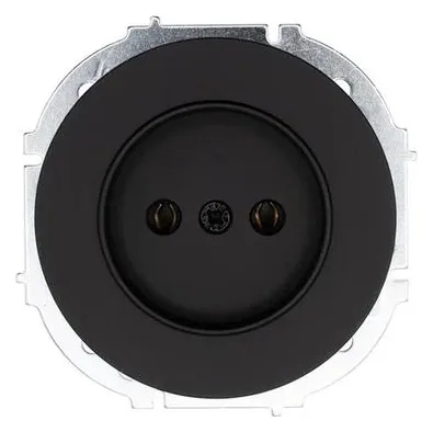 Розетка 1-м СП OSEN без заземл. ПБТ механизм черн. бархат LEZARD 743-4288-121B