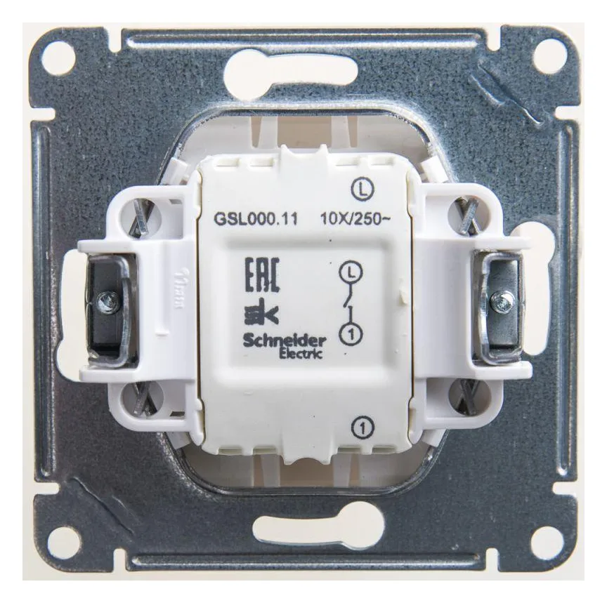 Выключатель 1-кл. СП Glossa 10А IP20 (сх. 1) 10AX механизм перламутр. SE GSL000611