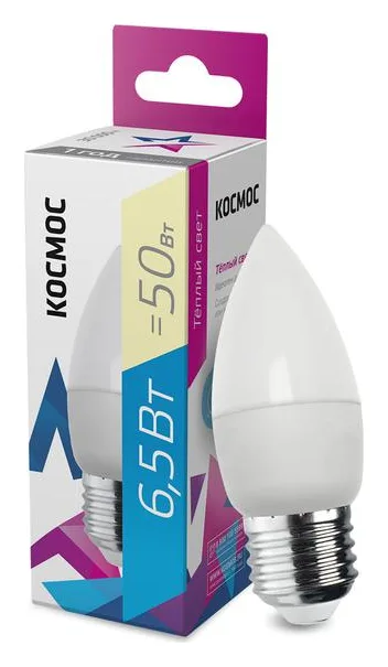Лампа светодиодная CN 6.5Вт 220В E27 3000К Космос LkecLED6.5wCNE2730