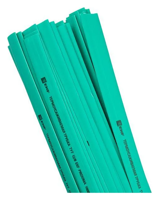 Трубка термоусадочная ТУТ нг 14/7 зел. 1м (уп.50м) PROxima EKF tut-14-j-1m