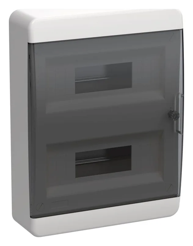 Корпус ЩРН-П-24 TEKFOR IP41 черн. прозр. дверь пластик. IEK TF5-KP12-N-24-41-K01-K03