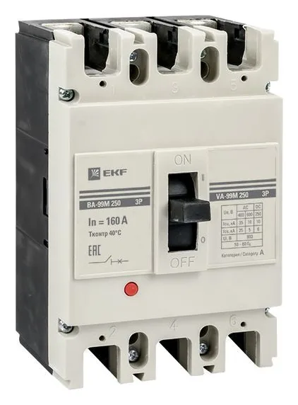 Выключатель автоматический 3п 250/160А 35кА ВА-99М PROxima EKF mccb99-250-160m