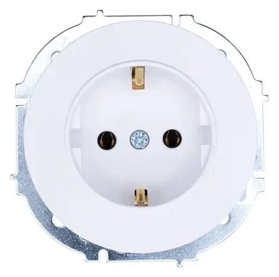Розетка 1-м OSEN IP20 с заземл. ПБТ бел. LEZARD 743-0288-122B