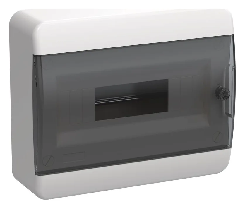 Корпус ЩРН-П-12 TEKFOR IP41 черн. прозр. дверь пластик. IEK TF5-KP12-N-12-41-K01-K03