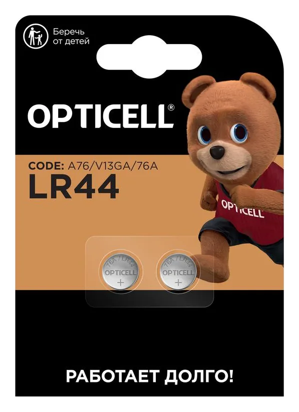 Элемент питания алкалиновый "таблетка" LR44/LR1154/AG13/G13 (блист.2шт) Specialty Opticell 5060006/6060006