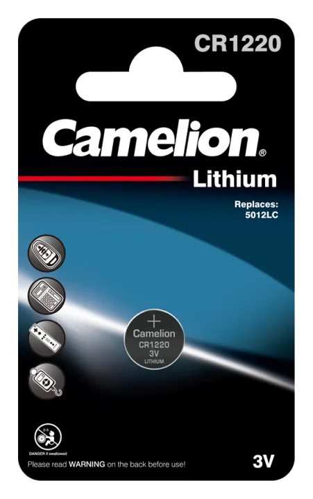 Элемент питания литиевый CR1220 BL-1 (блист.1шт) Camelion 3071