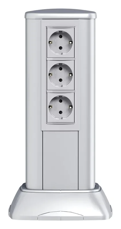 Розетка 1-м 2мод. Viva 16А IP20 2P+E с заземл. защ. шторки сер. DKC 45025