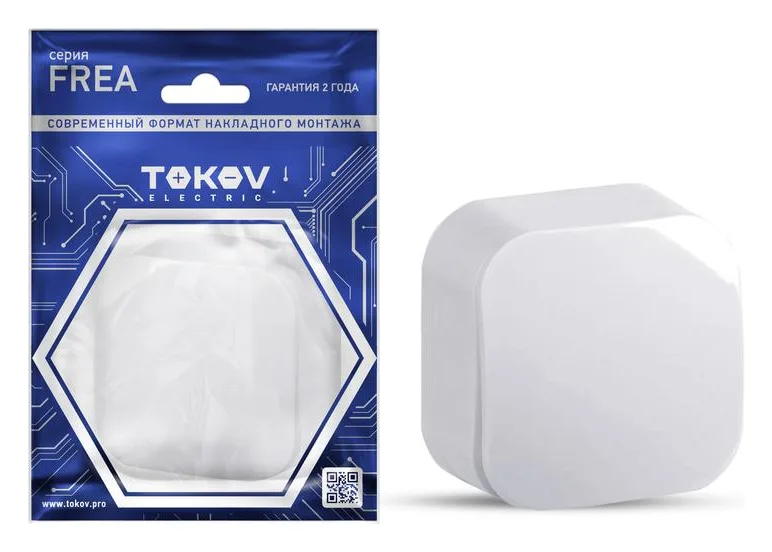 Выключатель 1-кл. ОП Frea 10А IP20 250В АБС-пластик бел. TOKOV ELECTRIC TKE-FR-V1-C01