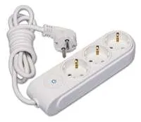 Удлинитель 3х3м с заземл. 16А IP20 с выкл. защ. шторки Makel N3310043
