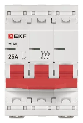 Выключатель нагрузки 3п 25А ВН-63N PROxima EKF S63325