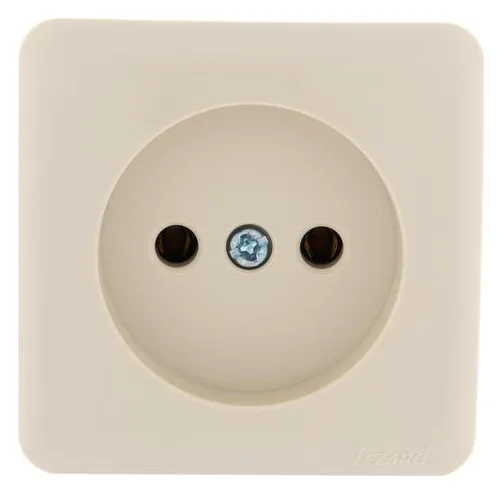 Розетка 1-м ОП Viola 16А IP20 без заземл. крем. LEZARD 751-0300-121