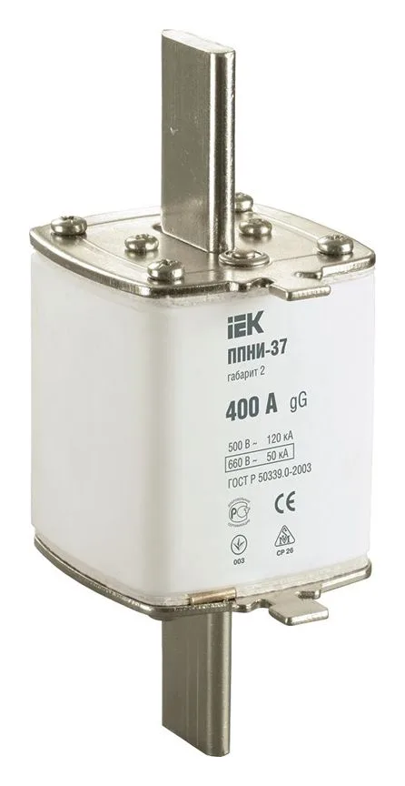 Вставка плавкая ППНИ-37 400А габарит 2 IEK DPP40-400