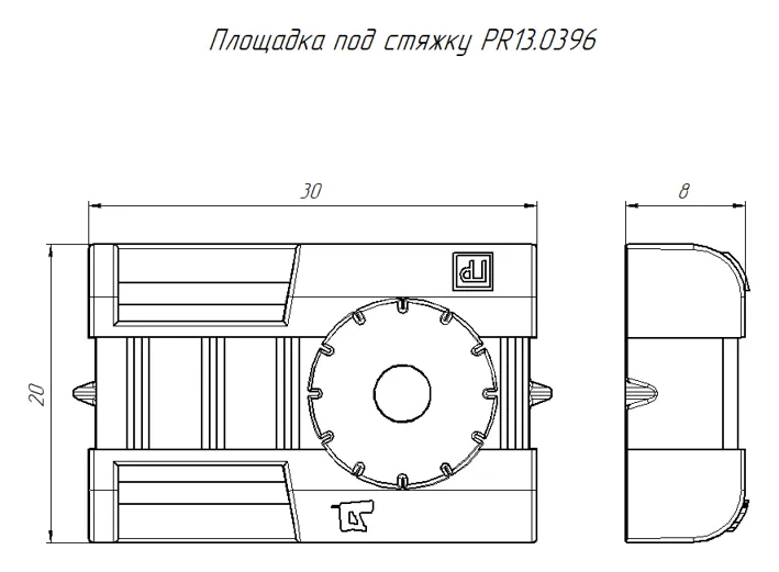 Площадка под стяжку для прямого монтажа сер. (уп.100шт) Промрукав PR13.0396