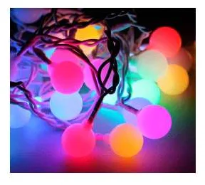 Гирлянда декоративная "Крупные матовые шарики" 4.4.м 30LED IP20 зел. провод мультиколор КОСМОС KOC_GIR30LEDBigBALL_