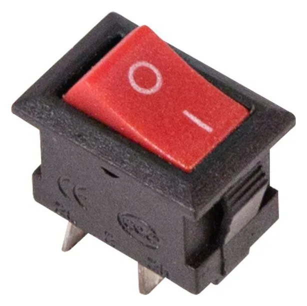Выключатель клавишный 250В 3А (2с) ON-OFF Micro RWB-101 красн. Rexant 36-2011