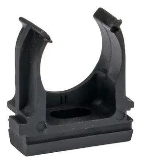 Держатель для труб (клипса) d20мм черн. (уп.10шт) Plast EKF derj-z-20b