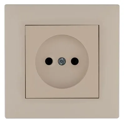 Розетка 1-м Karea RIZZ без заземл. крем Makel 88010022