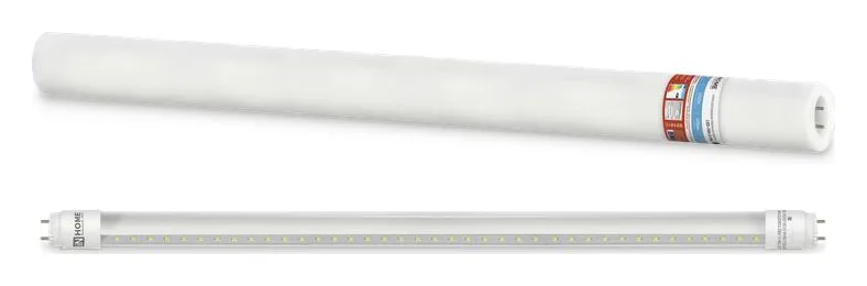 Лампа светодиодная LED-T8R-П-PRO 10Вт линейная прозрачная 6500К холод. бел. G13R 1000лм 230В 600мм поворотн. IN HOME 4690612030944