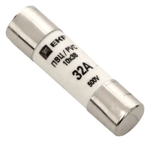 Вставка плавкая цилиндрическая ПВЦ 10х38 32А EKF pvc-10x38-32