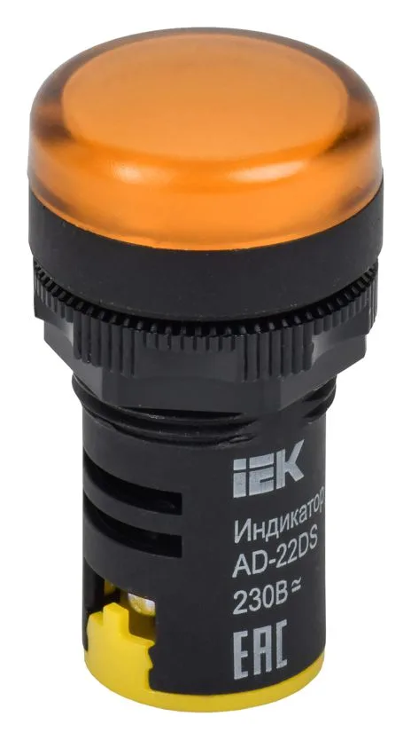 Лампа светосигнальная AD22DS d22мм 230В AC/DC желт. KARAT IEK BLS10-ADDS-230-K05