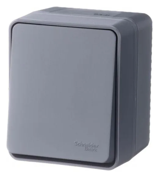 Выключатель 1-кл. ОП AtlasDesign PROFI IP54 10AX антрацит SE ATN544011
