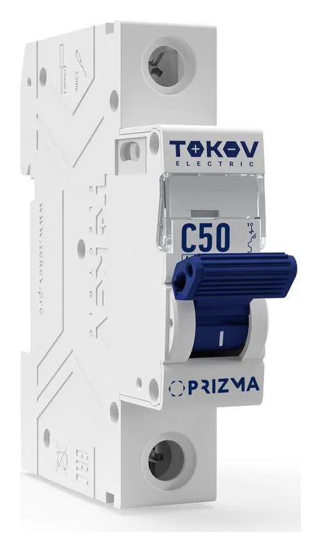 Выключатель автоматический модульный 1п C 50А 4.5кА PRIZMA TOKOV ELECTRIC TKE-PZ45-MCBI-1-50-C