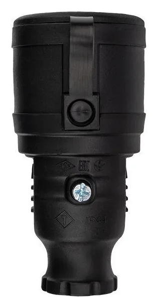 Розетка переносная влагозащ. с крышкой с/з 16А IP44 каучук Rexant 111-004