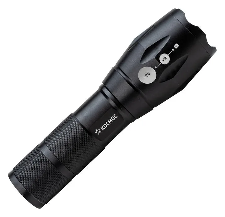 Фонарь Premium 5Вт Q5 LED питание 1х3.7В 18650 Li-on авиац. алюм. КОСМОС KosAL_5W