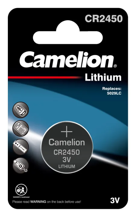 Элемент питания литиевый CR2450 BL-1 (блист.1шт) Camelion 3072