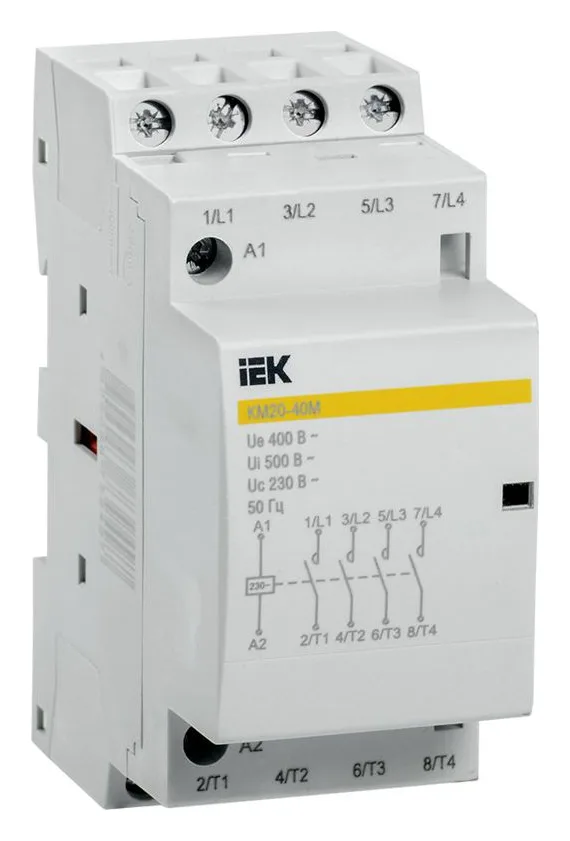 Контактор модульный КМ20-40М AC KARAT IEK MKK11-20-40