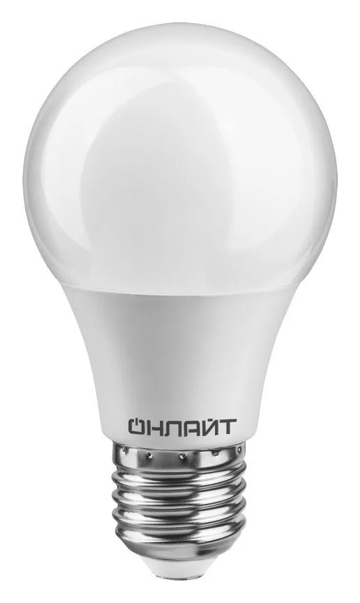 Лампа светодиодная 61 139 OLL-A60-7-230-6.5K-E27 7Вт грушевидная 6500К холод. бел. E27 700лм 176-264В ОНЛАЙТ 61139