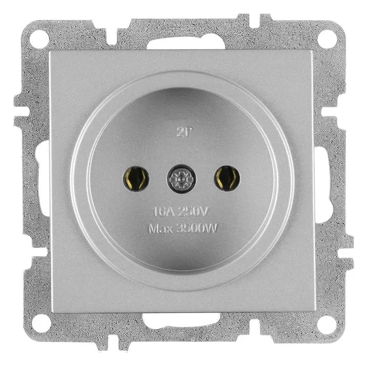 Розетка 1-м СП LAVIN/KAREN 16А IP20 без заземл. механизм сер. ARVIA 50 03 2000 215