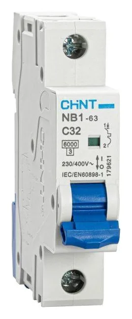 Выключатель автоматический модульный 1п C 32А 6кА NB1-63 (R) CHINT 179621