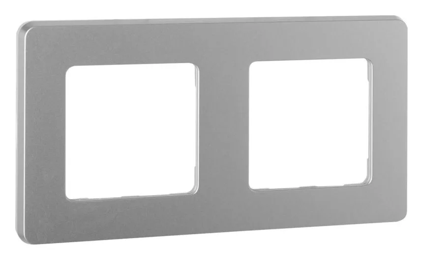 Рамка 2-м СП Inspiria IP20 алюм. IEK 673942