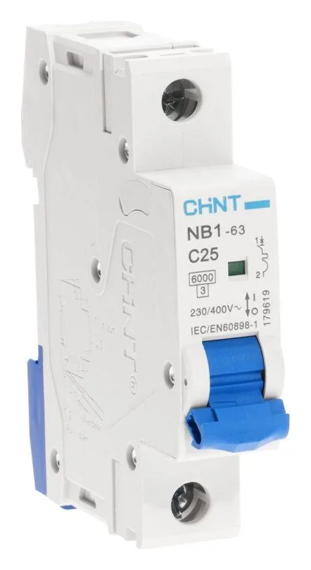 Выключатель автоматический модульный 1п C 25А 6кА NB1-63 (R) CHINT 179619