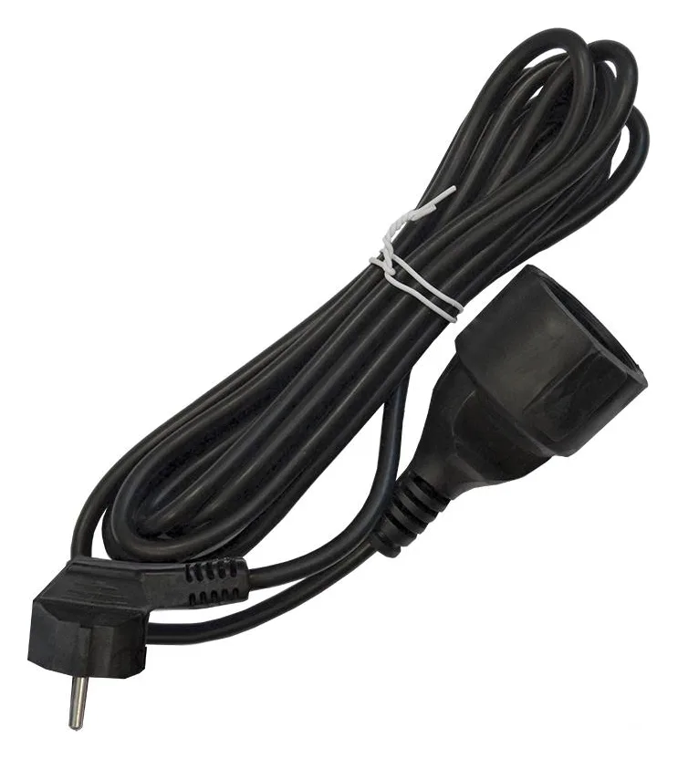 Удлинитель-шнур 1х3м с заземл. 16А IP20 ПВС 3х1 черн. DOMTOK 2342